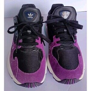 ADIDAS Originals Falcons Sneaker Shoes CG6216 Women's Size 10 Purple Black